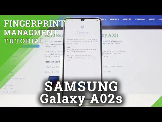 'Video thumbnail for How to Add Fingerprint in SAMSUNG Galaxy A02s – Set Up Screen Lock Method'