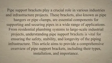 'Video thumbnail for Pipe Support Brackets: Types, Installation, and Importance (PDF)'