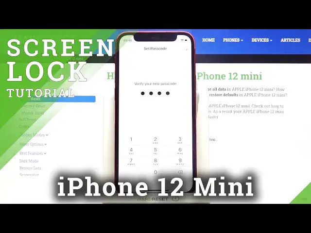 'Video thumbnail for How to Set Up Screen Lock in iPhone 12 mini – Password Protection'