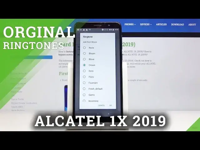 'Video thumbnail for How to Personalize Sounds in ALCATEL 1X 2019 – Ringtone List'