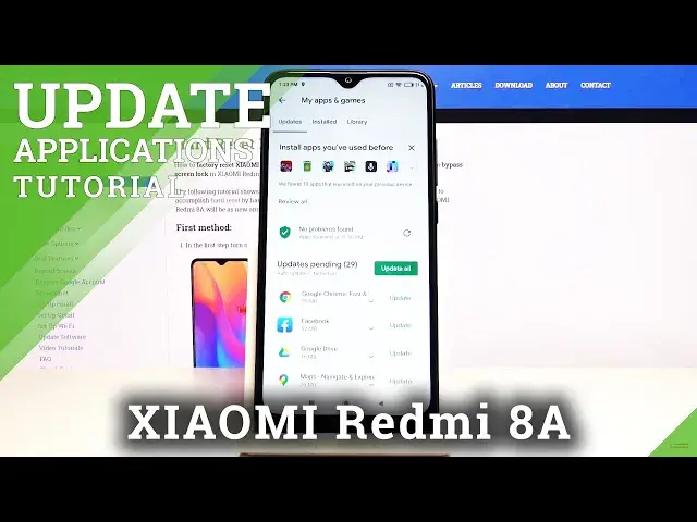 'Video thumbnail for How to Update Apps in XIAOMI Redmi 8A – Newest Apps Versions'