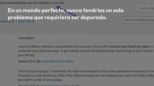 Video thumbnail for Una guía completa para la depuración de WordPress (Activación WP_DEBUG + otras herramientas)