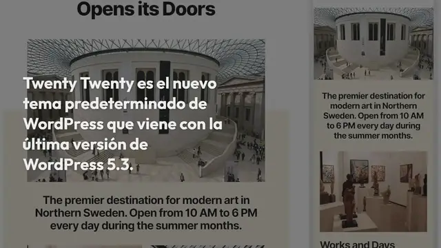 Video thumbnail for Twenty Twenty: Una introducción al nuevo tema predeterminado de WordPress