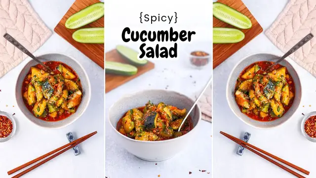 Video thumbnail for 🥒 Spicy Cucumber Salad 🥢