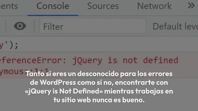 Video thumbnail for 5 Formas Sencillas de Solucionar el Error «jQuery is Not Defined»