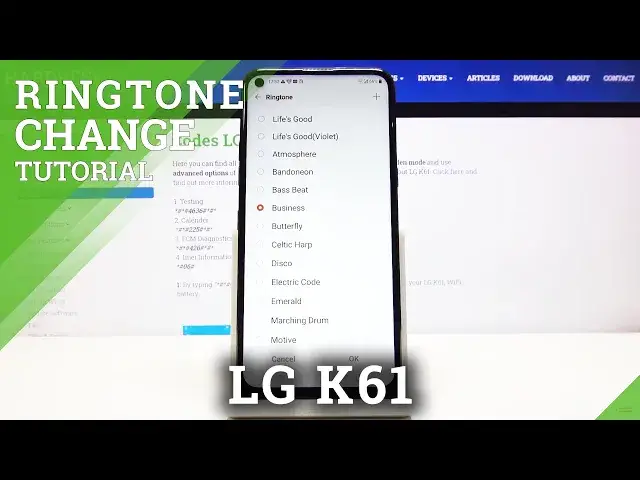 'Video thumbnail for How to Change Ringtone in LG K61 - Set Up Incoming Call Sound'