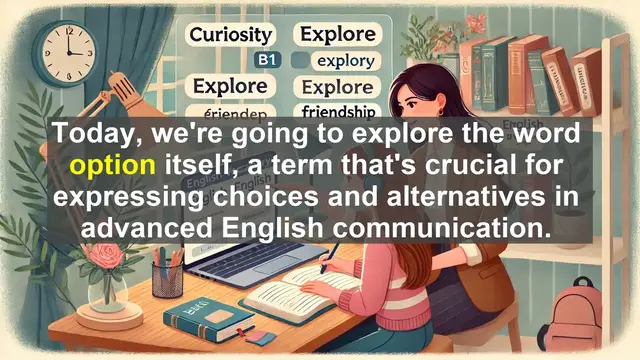 Video thumbnail for 2500 Must Know CEFR B1 Vocabulary - Understanding the Word 'Option': Meanings, Uses, and Common Mistakes