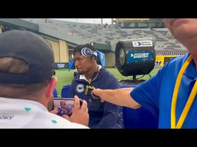 Video thumbnail for Penn State football: Nicholas Singleton recaps electric Week 1 performance vs. West Virginia