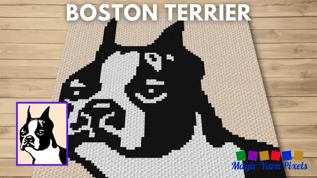 Video thumbnail for FREE GRAPH Boston Terrier C2C & Tapestry Crochet Pattern | Magic Yarn Pixels