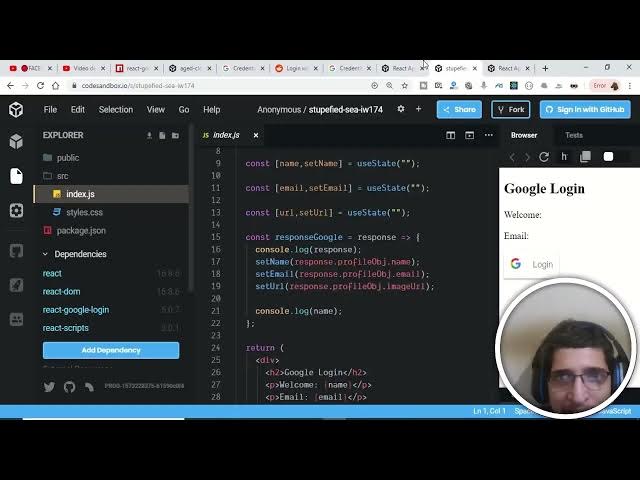 Video thumbnail for Login with Google Account using React | Integrate Google Login Button in React