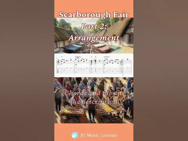 'Video thumbnail for Scarborough Fair guitar chords and tabs 🎸'
