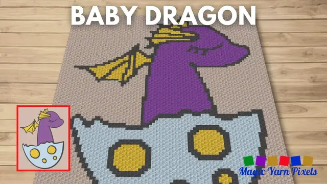 Video thumbnail for FREE GRAPH Baby Dragon C2C & Tapestry Crochet Pattern | Magic Yarn Pixels
