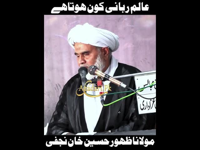 Video thumbnail for Kya Aap Jantay Hain Alim e Rabbani Kon Hota Hai? | Maulana Zahoor Hussain Khan Najafi | #shorts