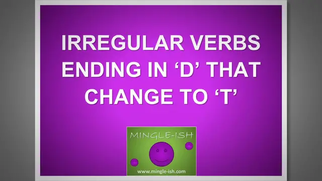 'Video thumbnail for Irregular Verbs Ending in D That Change to T'