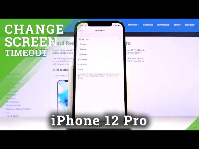 'Video thumbnail for How to Update Screen Timeout on iPhone 12 Pro'