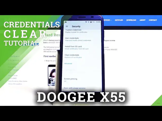 'Video thumbnail for How to Clear Credentials in DOOGEE X55 - Remove All Certificates'