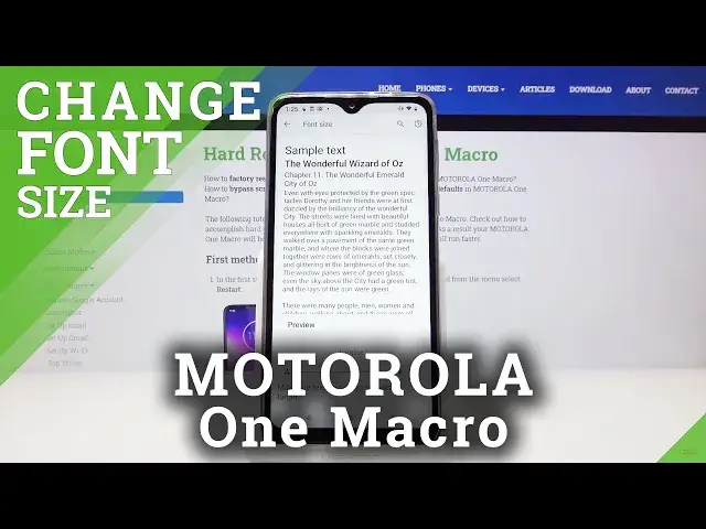 'Video thumbnail for How to Change Font Size in MOTOROLA One Macro – Font Settings'