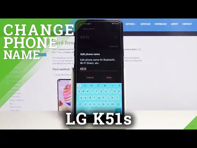 'Video thumbnail for How to Rename LG K51s – Change Device Name'