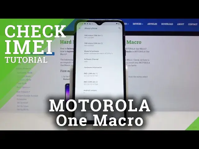 'Video thumbnail for MOTOROLA One Macro How to Check Serial Number and IMEI Info'