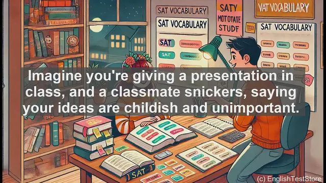 Video thumbnail for 5000 Must Know SAT Vocabulary - Understanding 'Belittle': SAT Vocabulary and Real-Life Impact