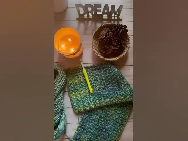 'Video thumbnail for How pretty a gradient yarn is in the siren stitch #crochet'