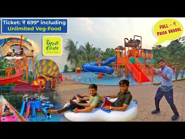 Video thumbnail for The Great Escape Water Park - Virar (MUMBAI) All Rides/Slides Ticket/Offer/Food - A to Z Information