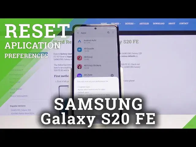'Video thumbnail for How to Reset App Preferences in SAMSUNG Galaxy S20 FE 5G – Restore App Preferences'