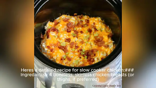 Video thumbnail for slow cooker chicken recipe