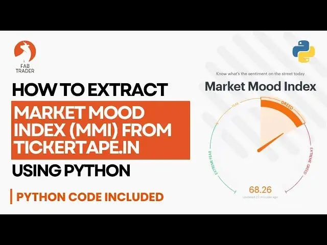 'Video thumbnail for How to extract Market Mood Index from TicketTape using python | MMI Score'