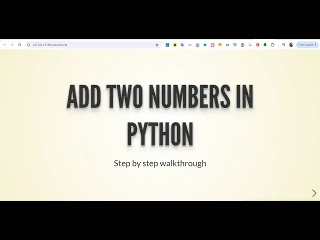 Video thumbnail for Javascript Reveal.js Example to Build Powerpoint Presentation With Syntax Highlighting in Browser