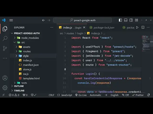 Video thumbnail for Build a Preact.js Google OAuth2 User Login Using Google Identity Services SDK in Browser Using JS