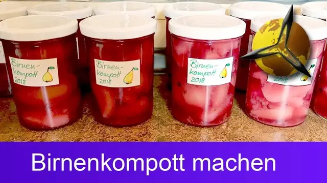 Video thumbnail for Birnen einkochen: Rotes Birnenkompott selber machen