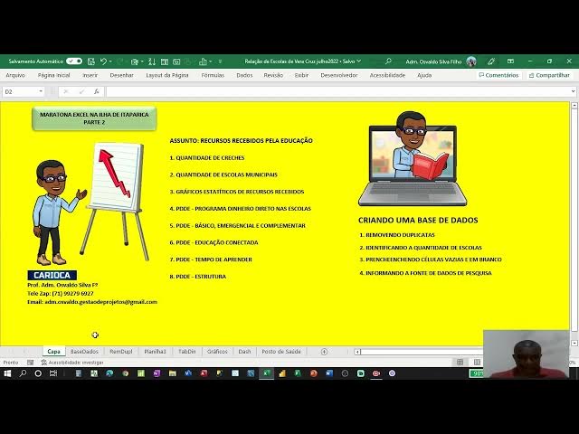 Video thumbnail for Aula 6 - Criação e Tratamento de uma Base de Dados