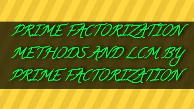 Video thumbnail for prime factorization || prime factorization methods ||  LCM by prime factorization || class v maths |