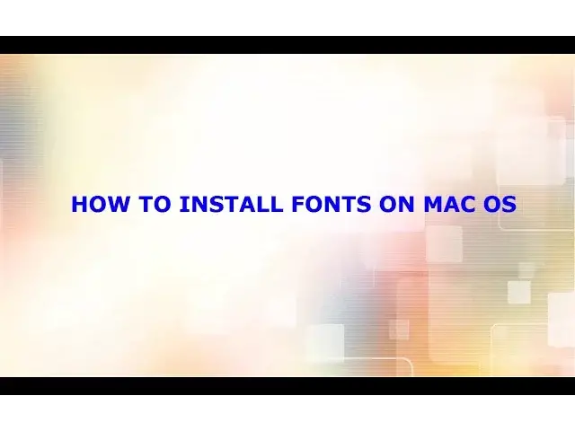 Video thumbnail for How to install font on MAC OS