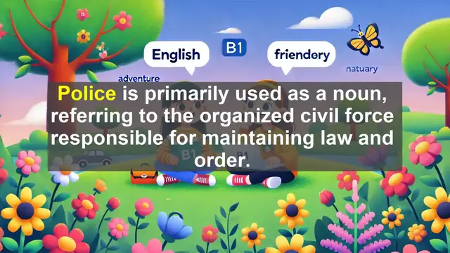 Video thumbnail for 2500 Must Know CEFR B1 Vocabulary - Understanding the Word 'Police': Its Meaning and Usage