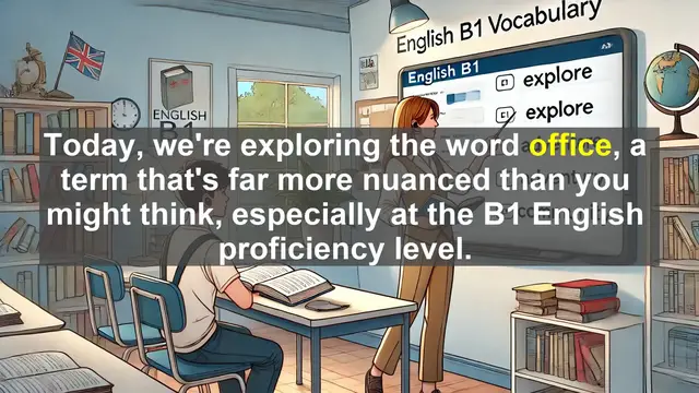 Video thumbnail for 2500 Must Know CEFR B1 Vocabulary - Understanding 'Office': More Than Just a Workplace
