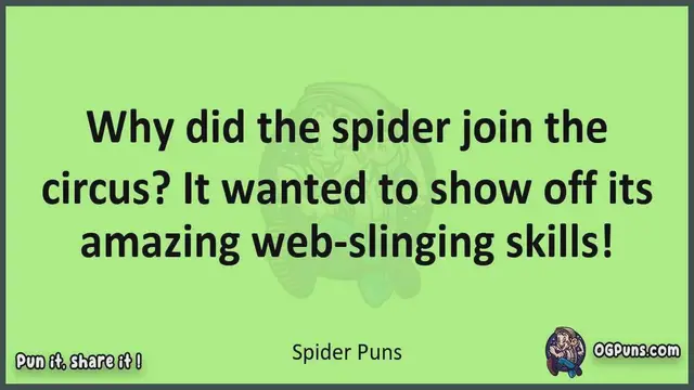Video thumbnail for Spider - Jokes, Puns, Wordplays, and Laughter