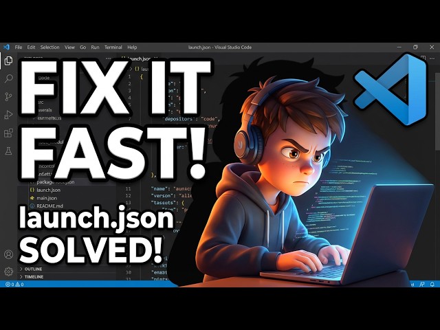 Video thumbnail for How to Fix & Solve launch.json Error in VSCode Full Tutorial