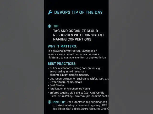 'Video thumbnail for Devops tip of the day. feature for flag #Aws #DevOps #CloudOpsWithNithin'