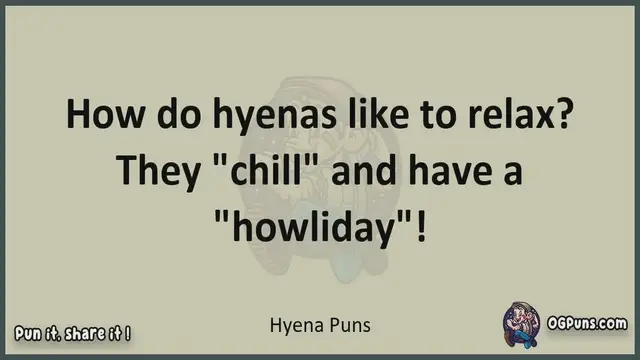 Video thumbnail for Hyena - Jokes, Puns, Wordplays, and Laughter