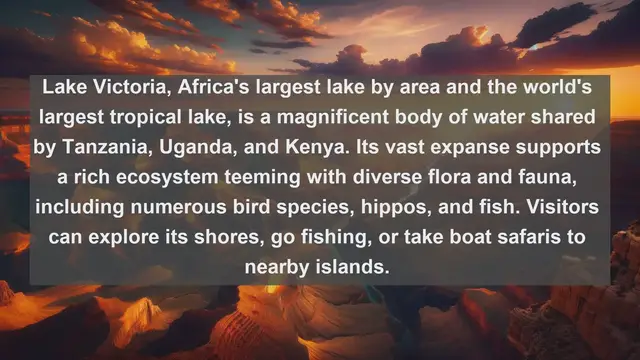 Video thumbnail for Exploring Tanzania's Natural Treasures: Top 10 Stunning Lakes You Can't Miss
