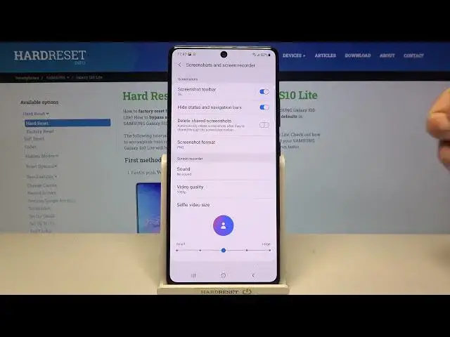 Video thumbnail for How to Change Selfie Video Size of Screen Recorder in SAMSUNG Galaxy S10 Lite