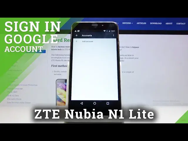 'Video thumbnail for How to Add Google Account in ZTE Nubia N1 Lite – Sign in to Google'