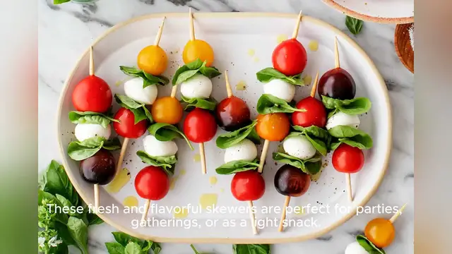 Video thumbnail for Caprese Skewers Recipe