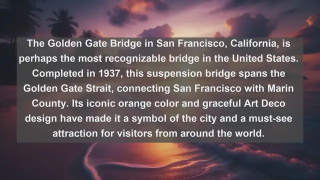 Video thumbnail for Bridging the Nation: Top 10 Famous Bridges in the United States