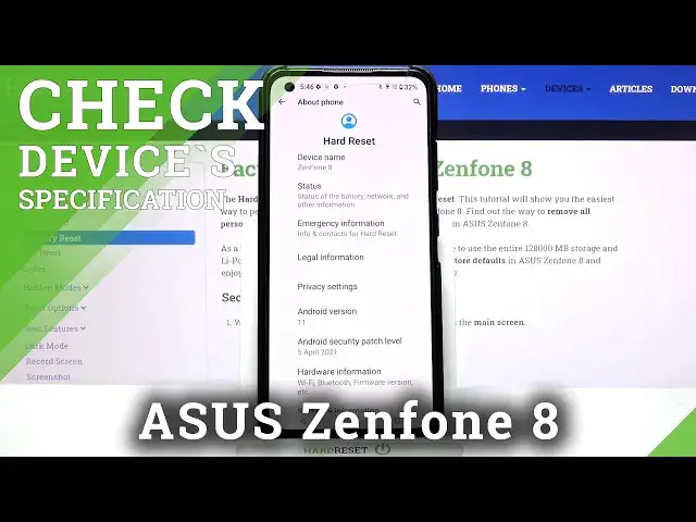 'Video thumbnail for How to Check Specifications of ASUS ZENFONE 8 – Locate Phone Informations'