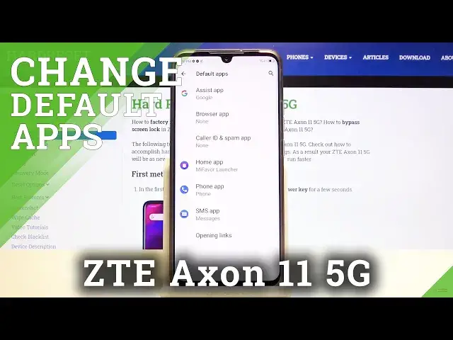 'Video thumbnail for How to Change Default Apps in ZTE Axon 11 5G – Apps Settings'
