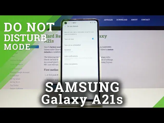 Video thumbnail for How to Activate DND Mode in SAMSUNG Galaxy A21s - Silent Mode