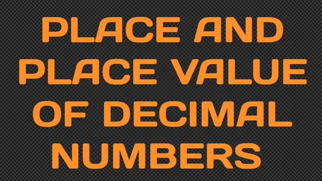 Video thumbnail for decimal numbers || Place and Place Value of Decimal Numbers || concept  of decimal numbers ||